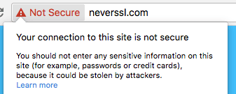 Chrome "Not Secure"