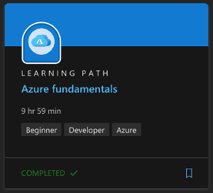 Azure learning path