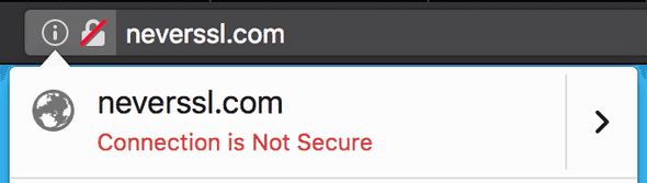 Firefox "Not Secure"